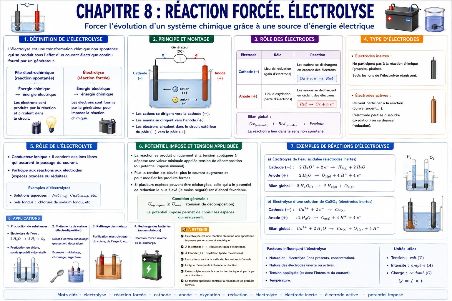 Chapitre 8: Réaction forcée. Electrolyse